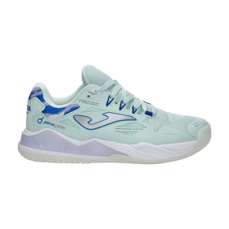 ZAPATILLA PADEL MUJER SPIN 25 TURQUESA JOMA - 1