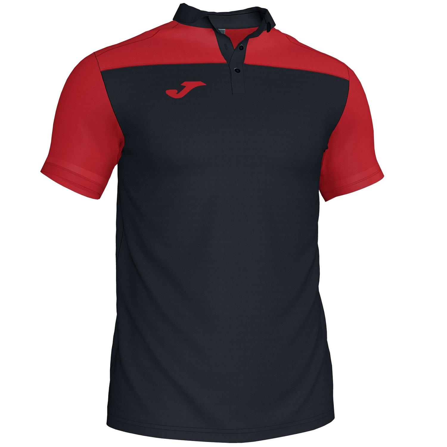 POLERA POLO HOMBRE HOBBY II EN COLOR NEGRO EN COLOR ROJO JOMA - 1