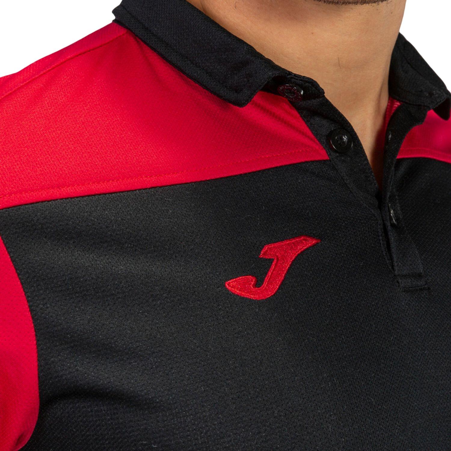 POLERA POLO HOMBRE HOBBY II EN COLOR NEGRO EN COLOR ROJO JOMA - 3