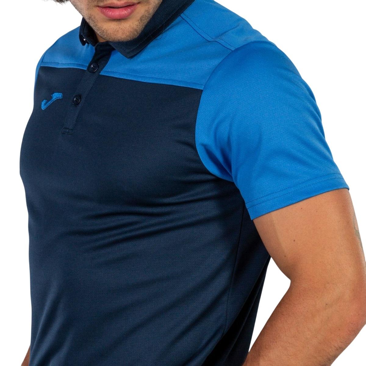 POLERA POLO HOMBRE HOBBY II AZUL MARINO JOMA - 3