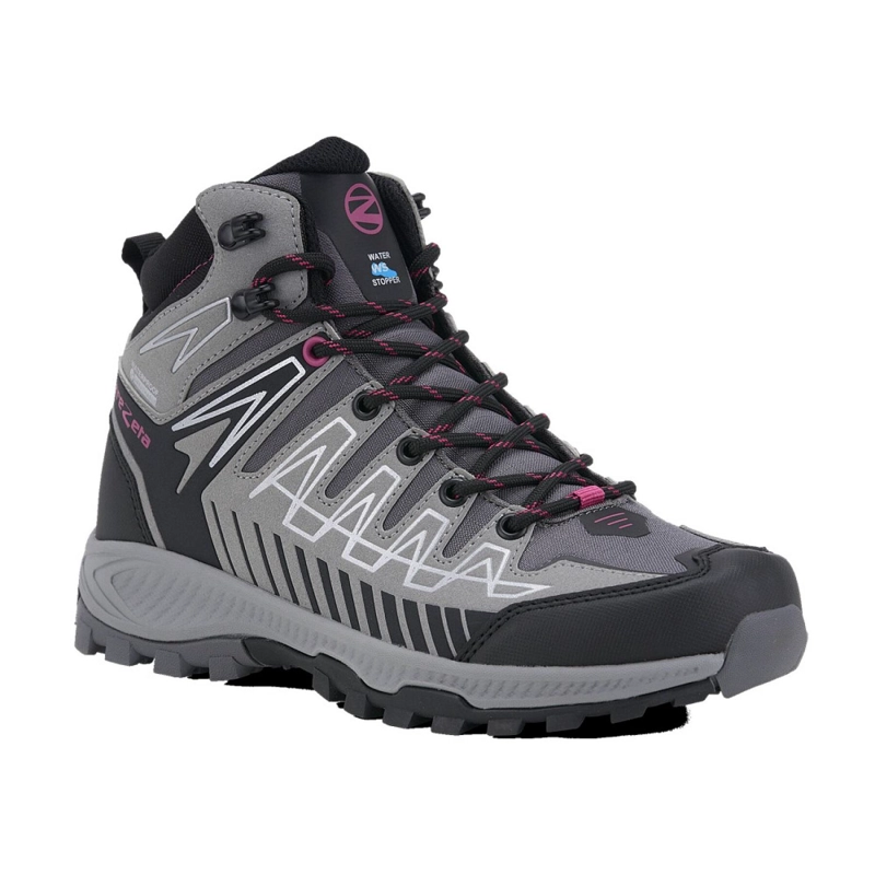BOTIN OUTDOOR MUJER THUNDER MID GRIS FUCSIA TREZETA - 1