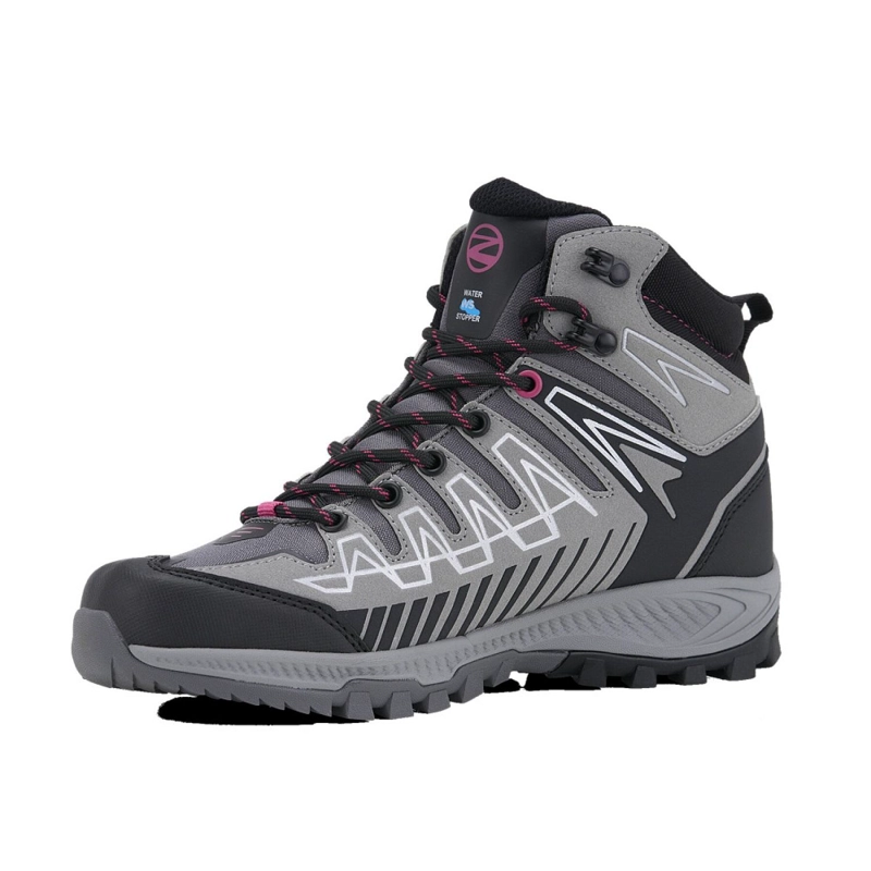 BOTIN OUTDOOR MUJER THUNDER MID GRIS FUCSIA TREZETA - 3