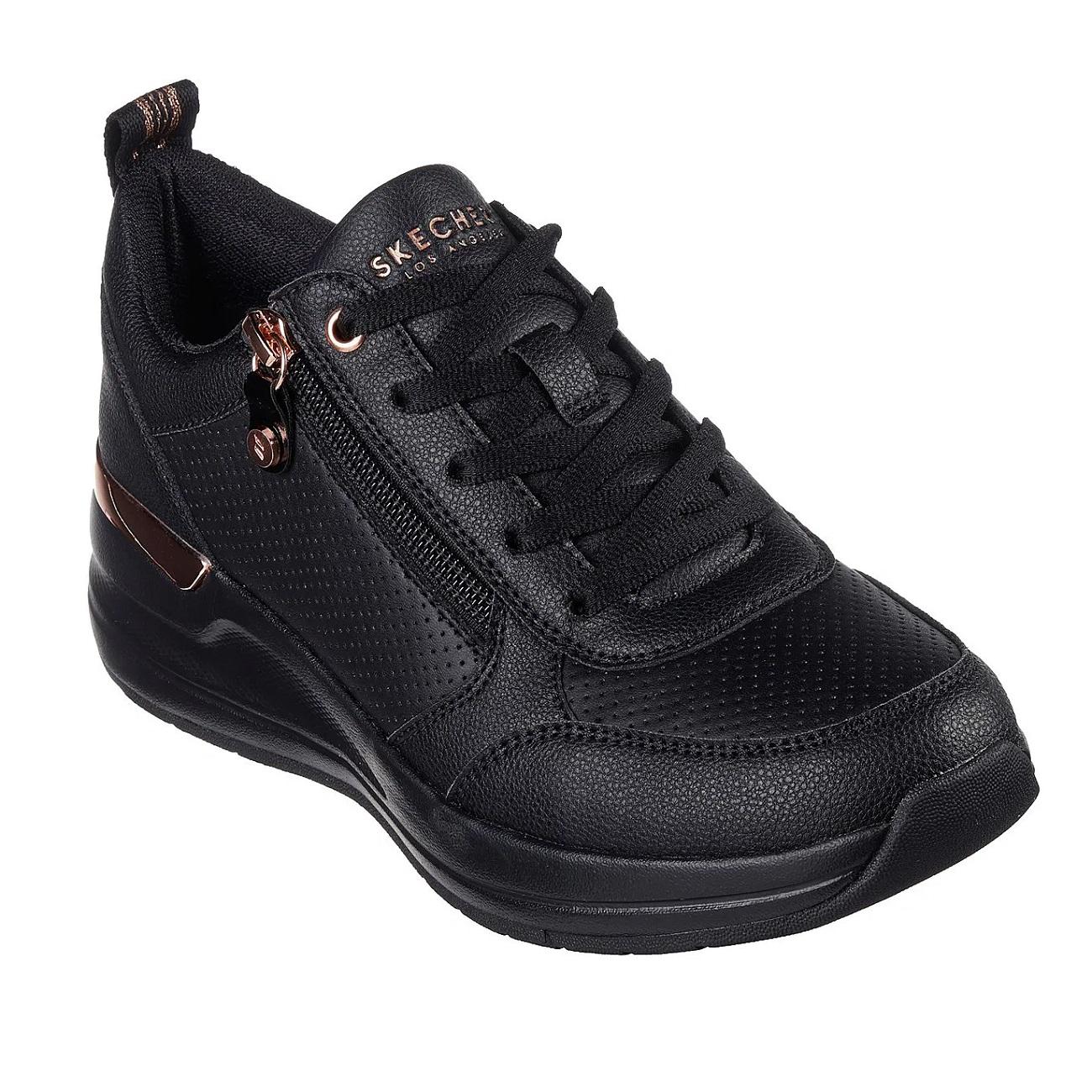 ZAPATILLA MUJER BILLION 2 NEGRO ORO SKECHERS - 2