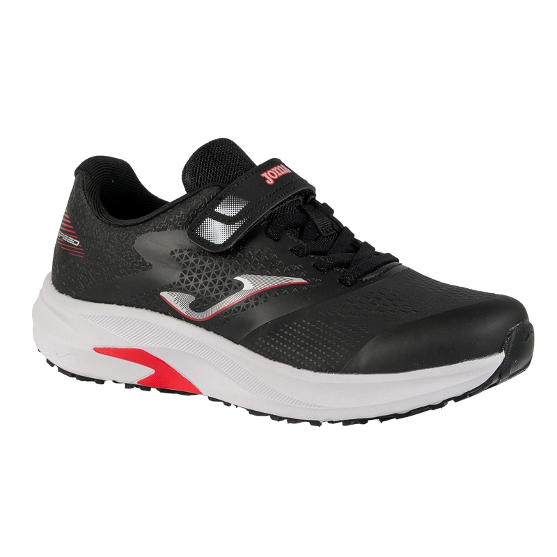 ZAPATILLA RUNNING KIDS SPEED NEGRO ROJO JOMA - 2