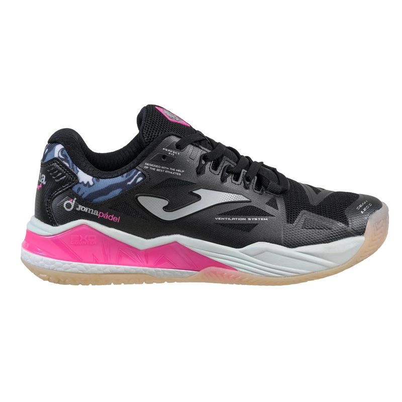 ZAPATILLA PADEL MUJER SPIN 25 NEGRO JOMA - 1