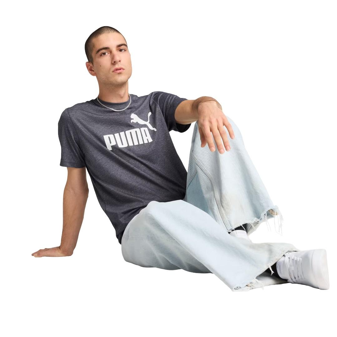 POLERA HOMBRE ESS JASPEADO AZUL PUMA - 4