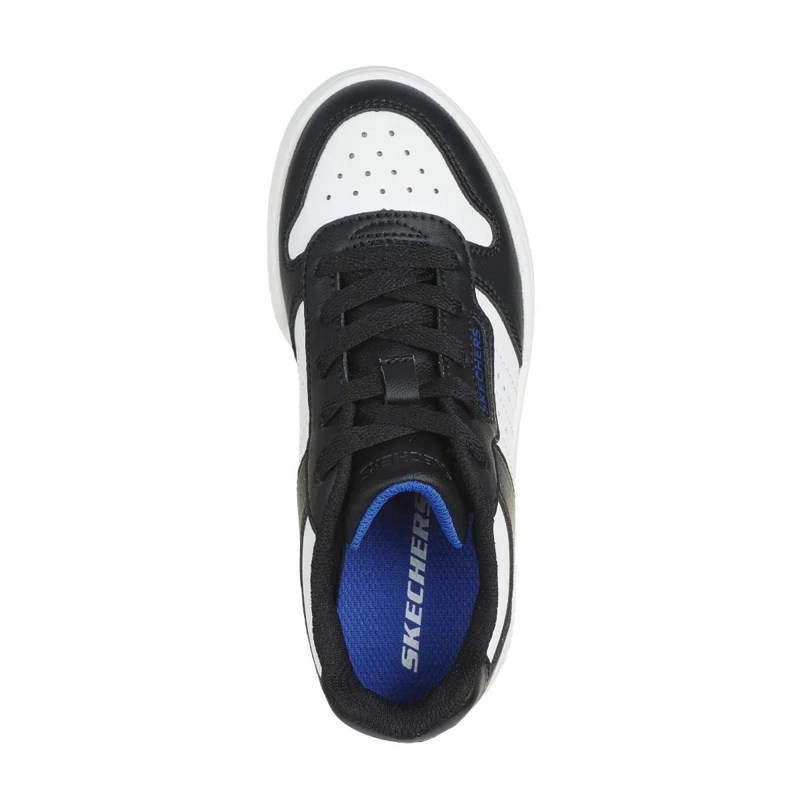 ZAPATILLA NIÑO QUICK STREET BLANCO Y NEGRO SKECHERS - 3