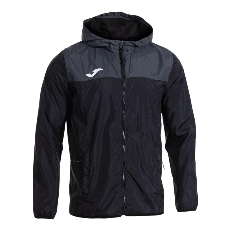CHUBASQUERO DEPORTIVO HOMBRE COMBI NEGRO GRIS JOMA - 1
