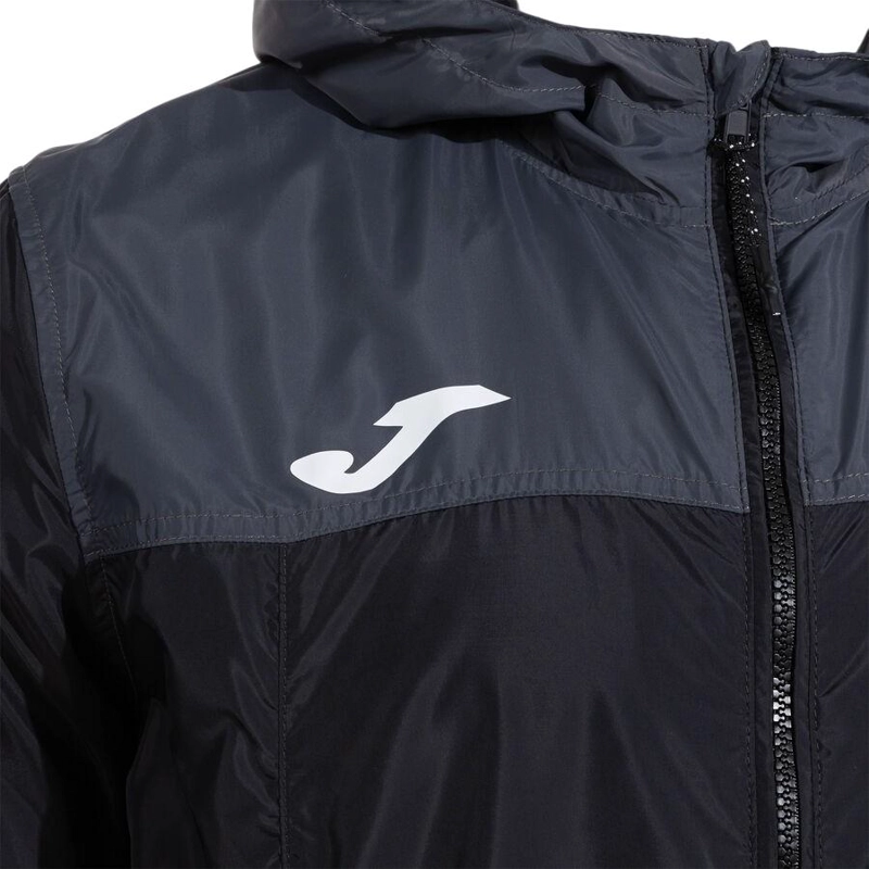 CHUBASQUERO DEPORTIVO HOMBRE COMBI NEGRO GRIS JOMA - 3