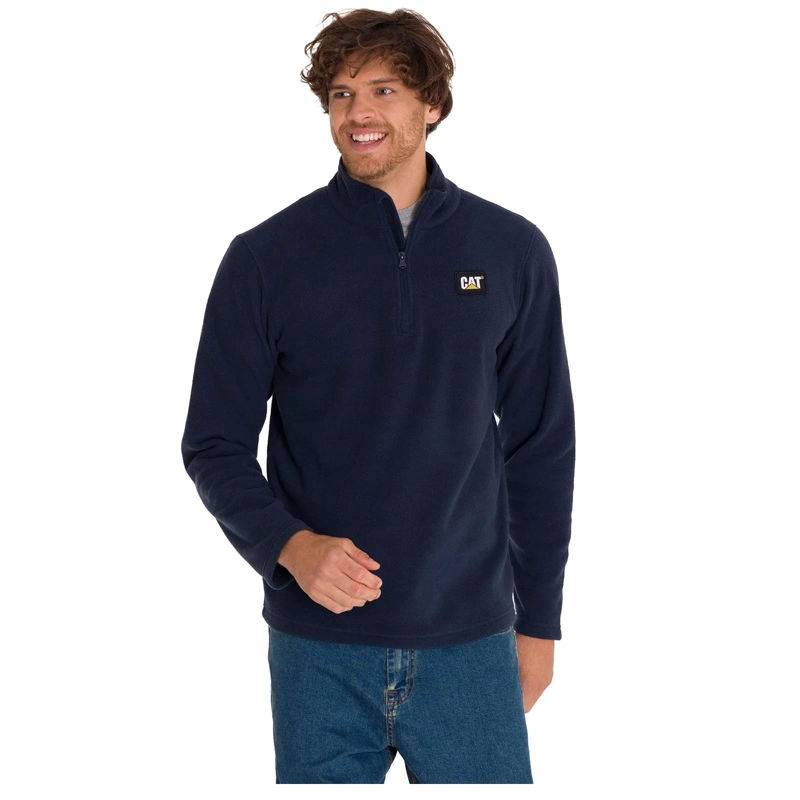 POLAR HOMBRE MICROFLEECE QUARTER ZIP AZUL CAT - 1