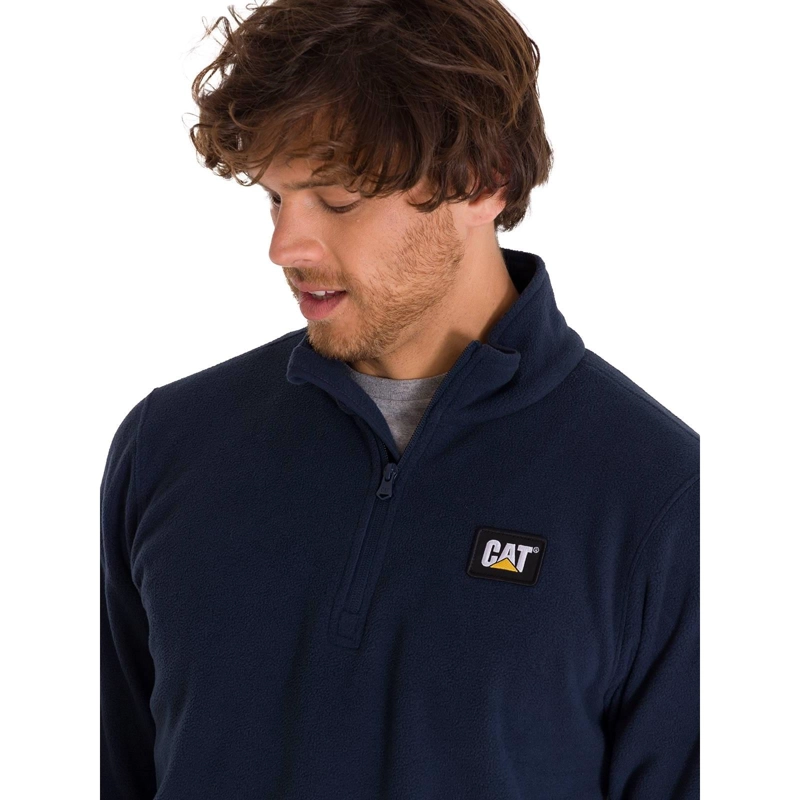POLAR HOMBRE MICROFLEECE QUARTER ZIP AZUL CAT - 4