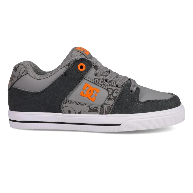 ZAPATILLA KIDS PURE ELASTIC GRIS DC - 1
