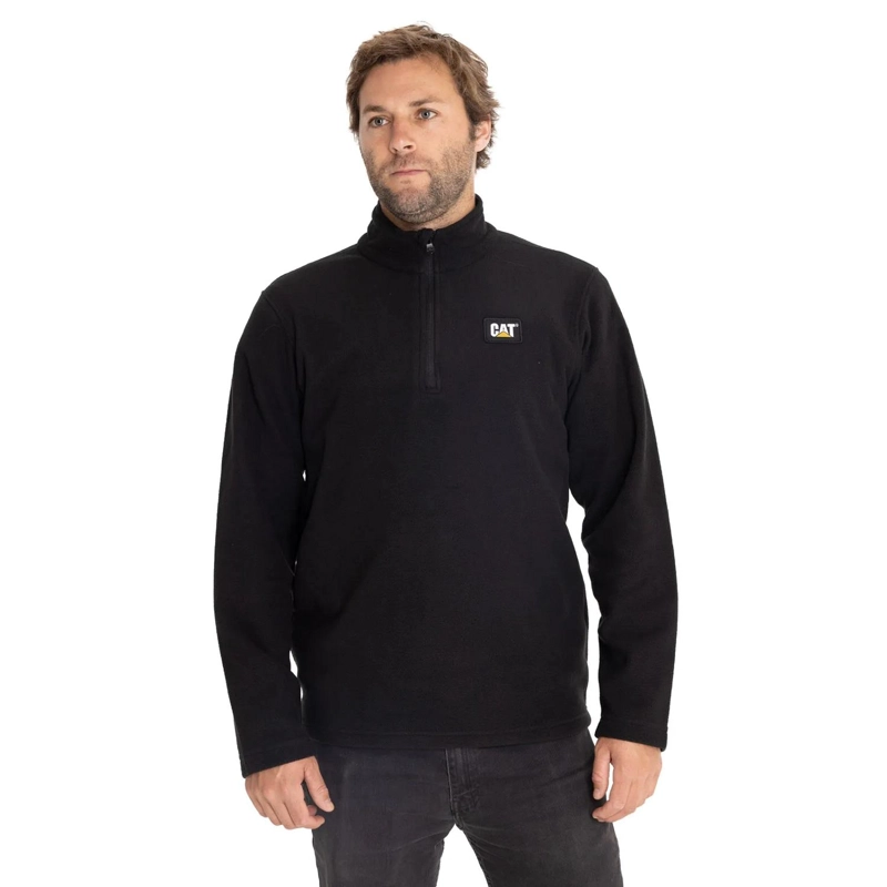 POLAR HOMBRE MICROFLEECE QUARTER NEGRO CAT - 1