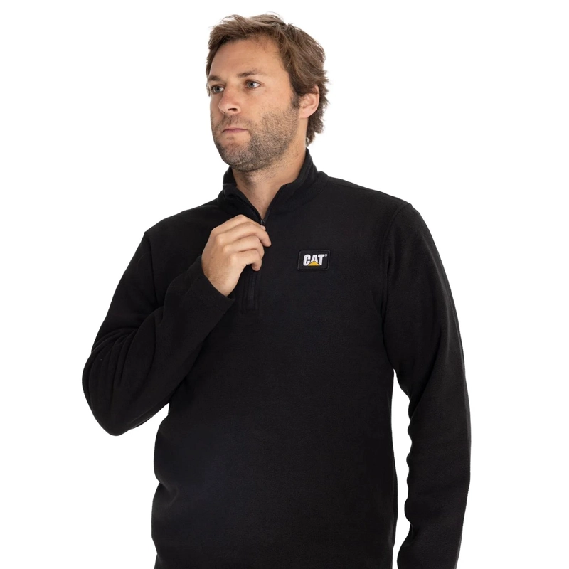 POLAR HOMBRE MICROFLEECE QUARTER NEGRO CAT - 3