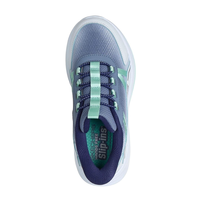 ZAPATILLA NIÑA SLIP-INS WAVE 92 CELESTE SKECHERS - 3