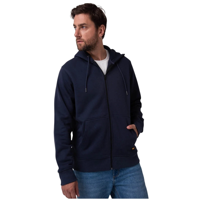 POLERON HOMBRE PATCH FULL ZIP AZUL CAT - 1