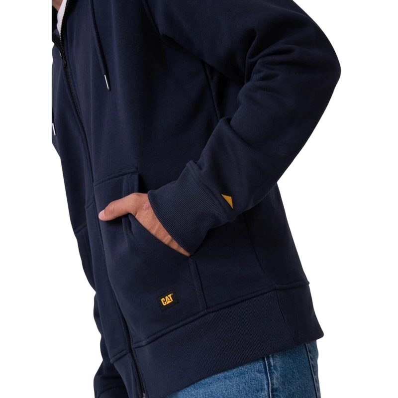 POLERON HOMBRE PATCH FULL ZIP AZUL CAT - 2