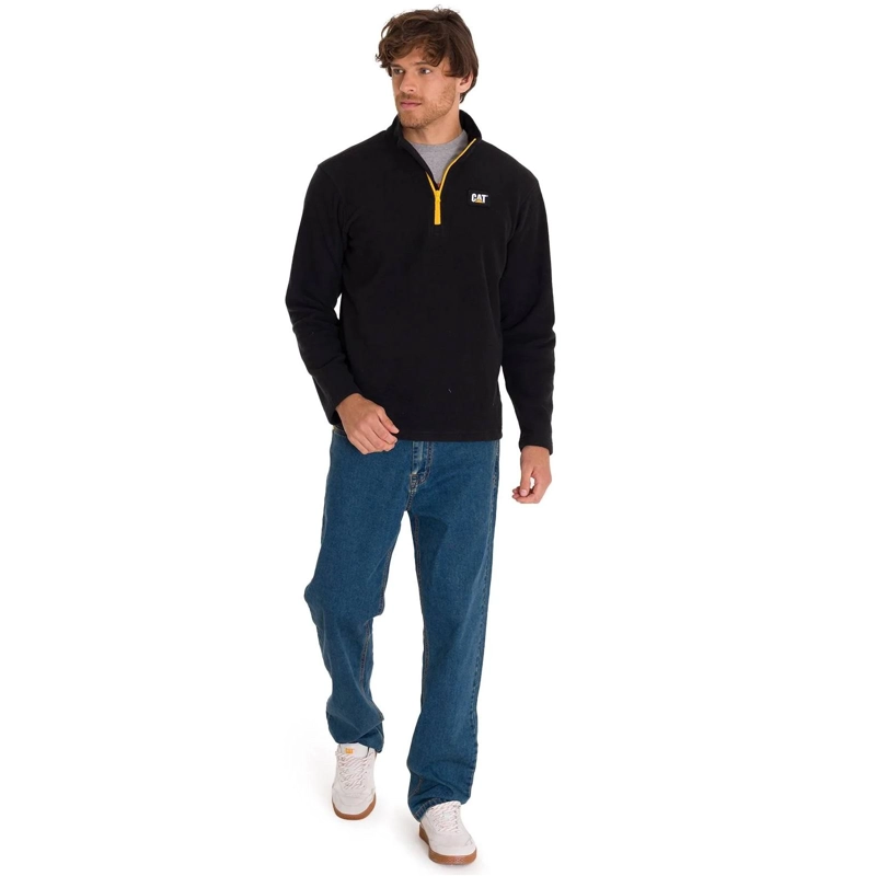 POLAR HOMBRE MICROFLEECE QUARTER ZIP NEGRO CAT - 3