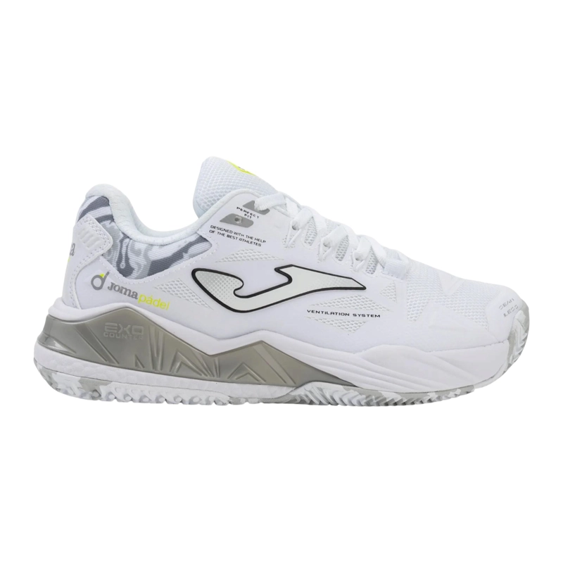 ZAPATILLA PADEL MUJER SPIN 26 BLANCO GRIS JOMA - 1