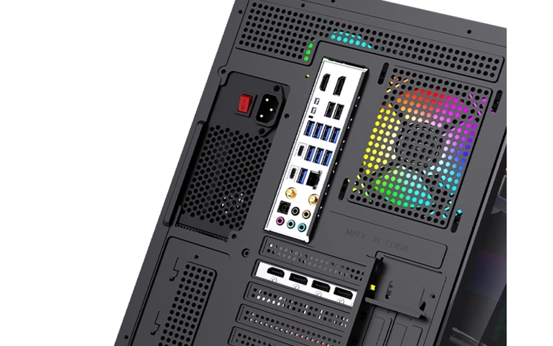 GABINETE GAMER ATX/ M-ATX / ITX + FUENTE 750W + 4 VENTILADORES RGB - 3
