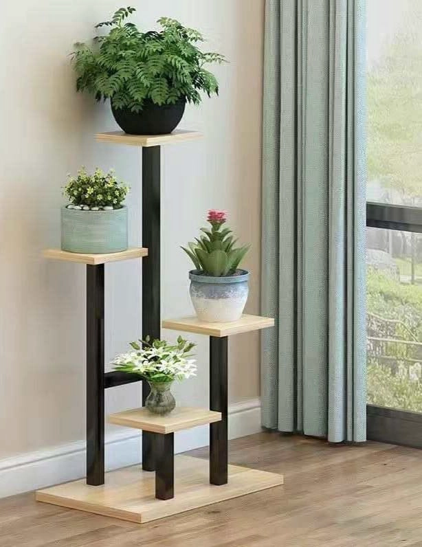 SOPORTE PARA PLANTAS 4 NIVELES NEGRO - 3