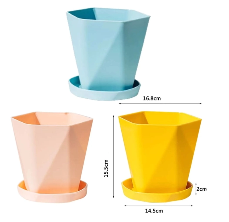 MACETEROS PLASTICO HEXAGONAL - 2