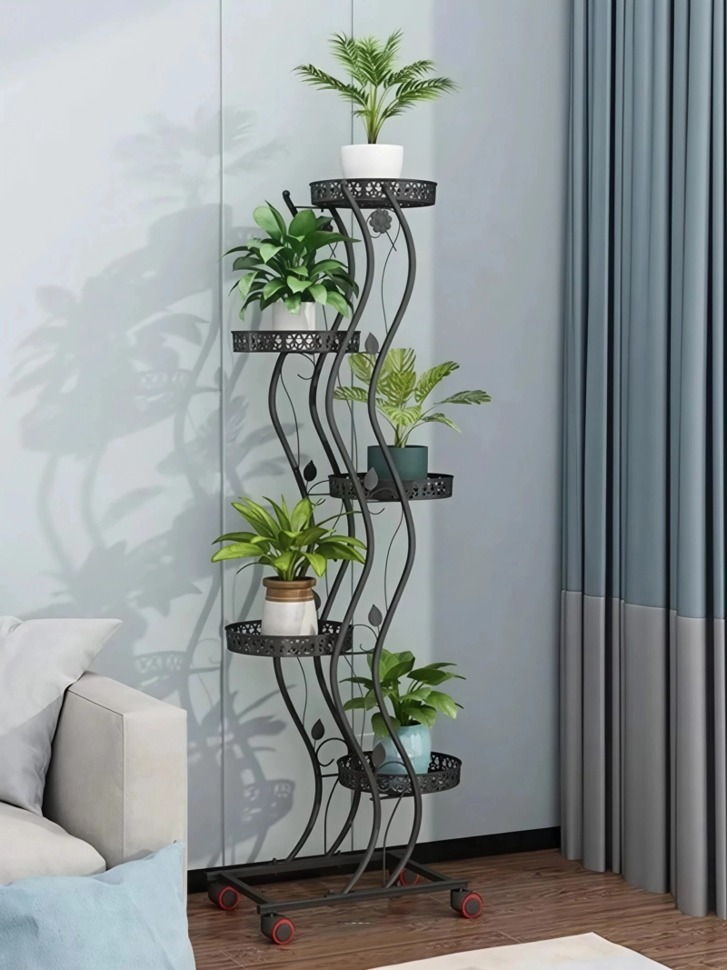 SOPORTE PARA PLANTAS DE 5 NIVELES MACETERO ORGANIZADOR VERTICAL METAL - 1