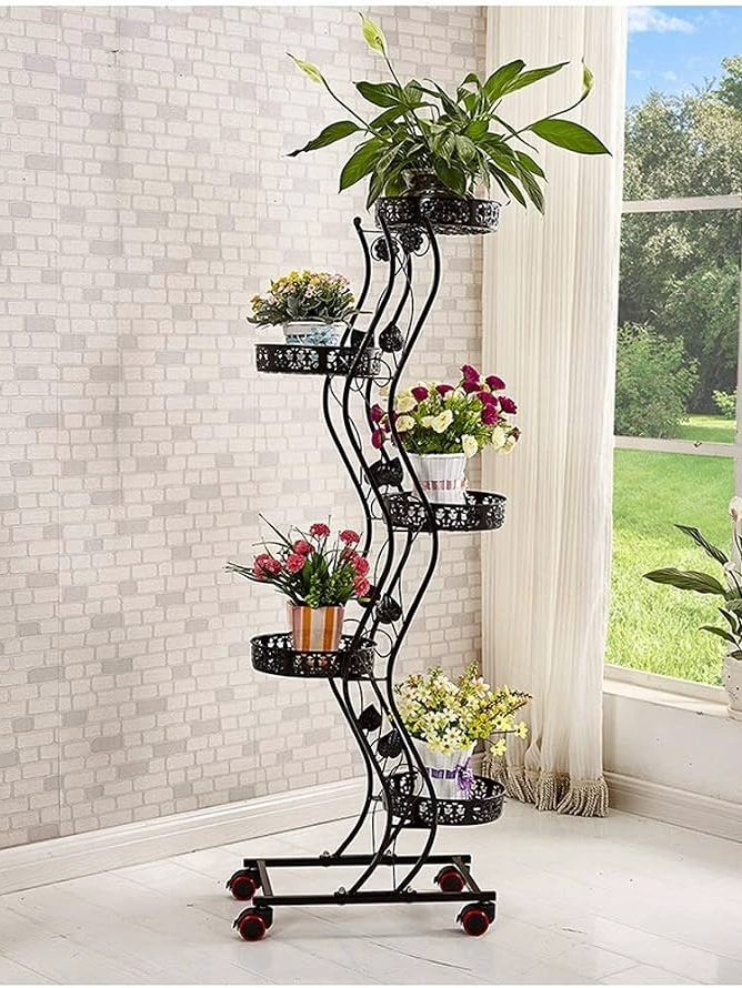 SOPORTE PARA PLANTAS DE 5 NIVELES MACETERO ORGANIZADOR VERTICAL METAL - 3