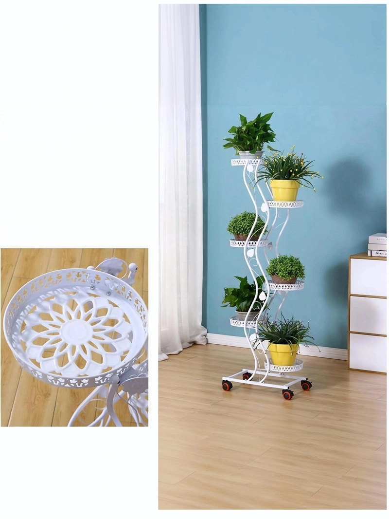 SOPORTE PARA PLANTAS DE 5 NIVELES MACETERO ORGANIZADOR VERTICAL METAL - 4