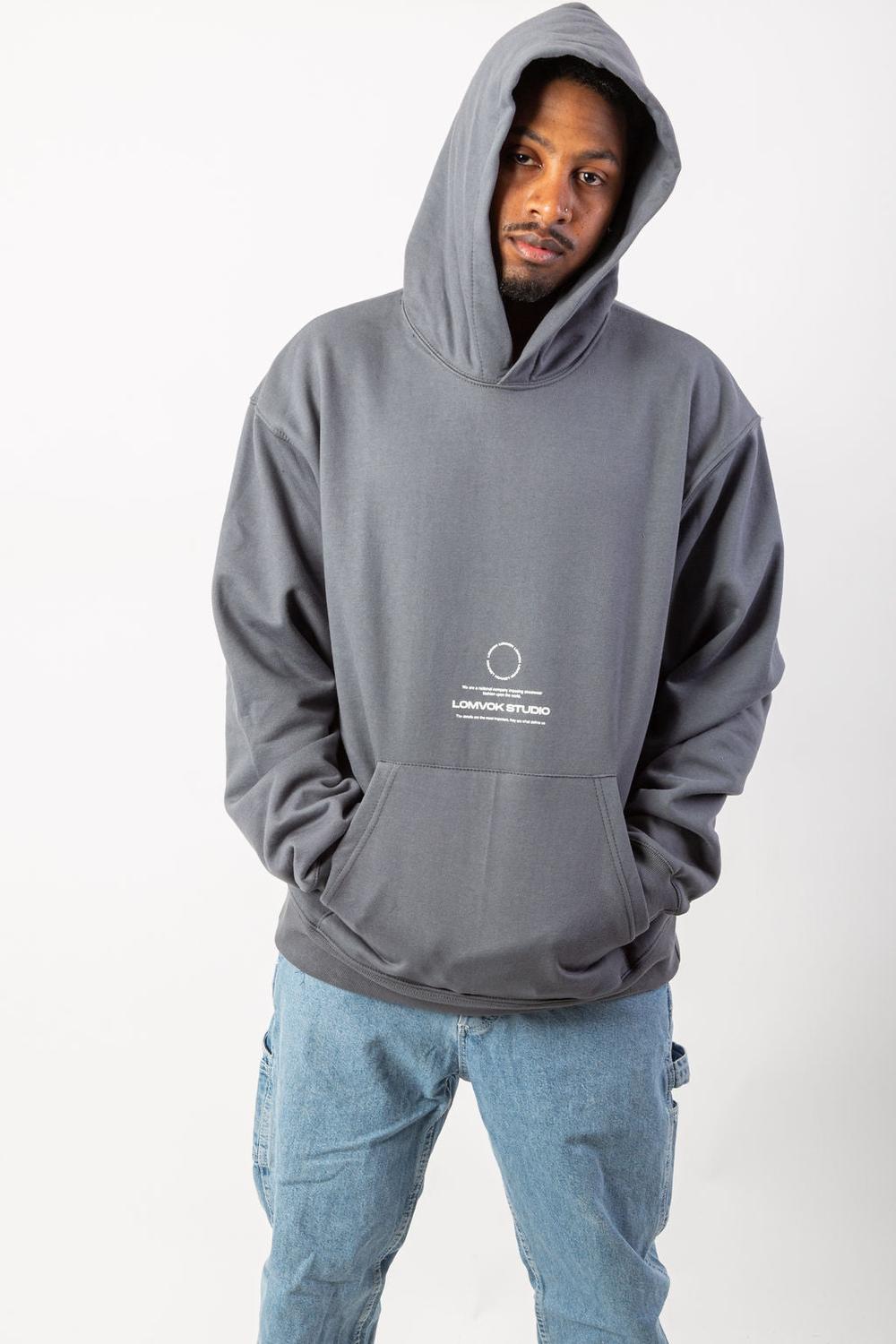 HOODIE CIRCLE GREY. - 1
