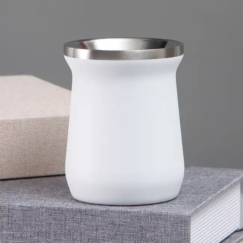 VASO MATE TERMICO DOBLE PARED METALICO ACEROINOX BLANCO - 2