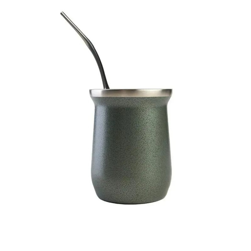 VASO MATE TERMICO DOBLE PARED METALICO ACEROINOX VERDE - 2