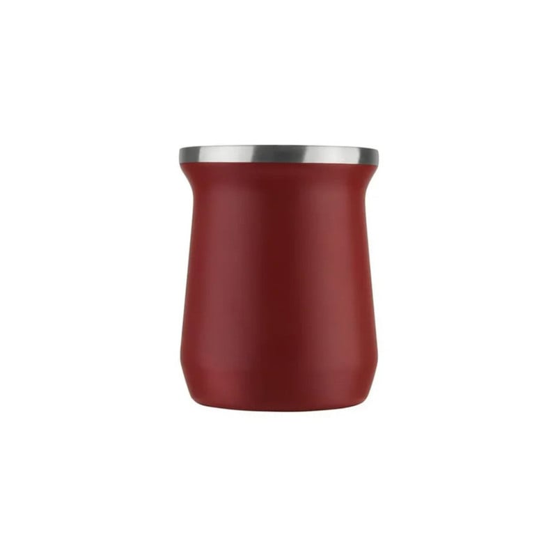 VASO MATE TERMICO DOBLE PARED METALICO ACEROINOX ROJO - 2