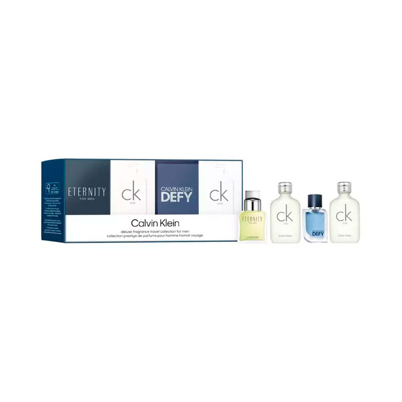 PERFUME HOMBRE CALVIN KLEIN CK ONE + CK ONE + ETERNITY + DEFY EDT 10 ML MINI SET DE 4 PCS - 1