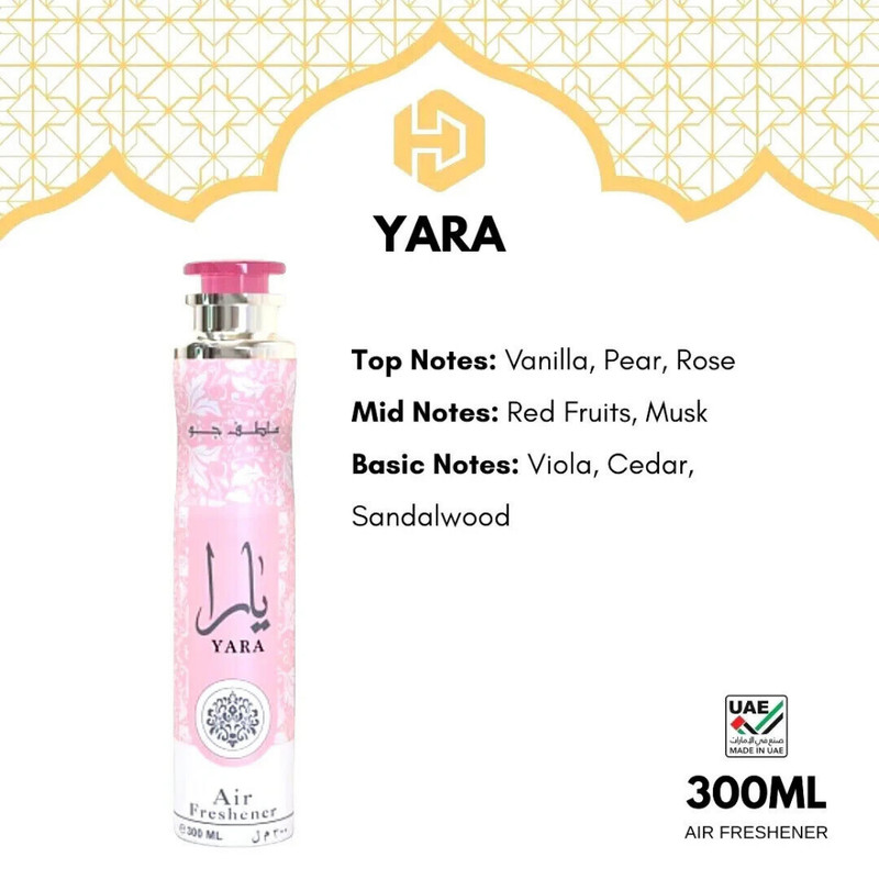PERFUME UNISEX LATTAFA YARA AMBIENTAL 300 ML - 2