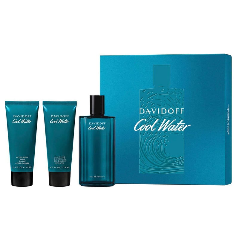 SET DAVIDOFF COOL WATER MEN EDT 125 ML + SG 75 ML +AS 75 ML - 1