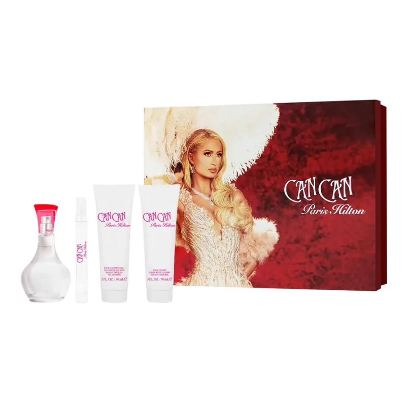 PERFUME PARIS HILTON CAN CAN SET 4 PIEZAS EDP 100ML+10ML+SG 90ML+SG 90ML - 1