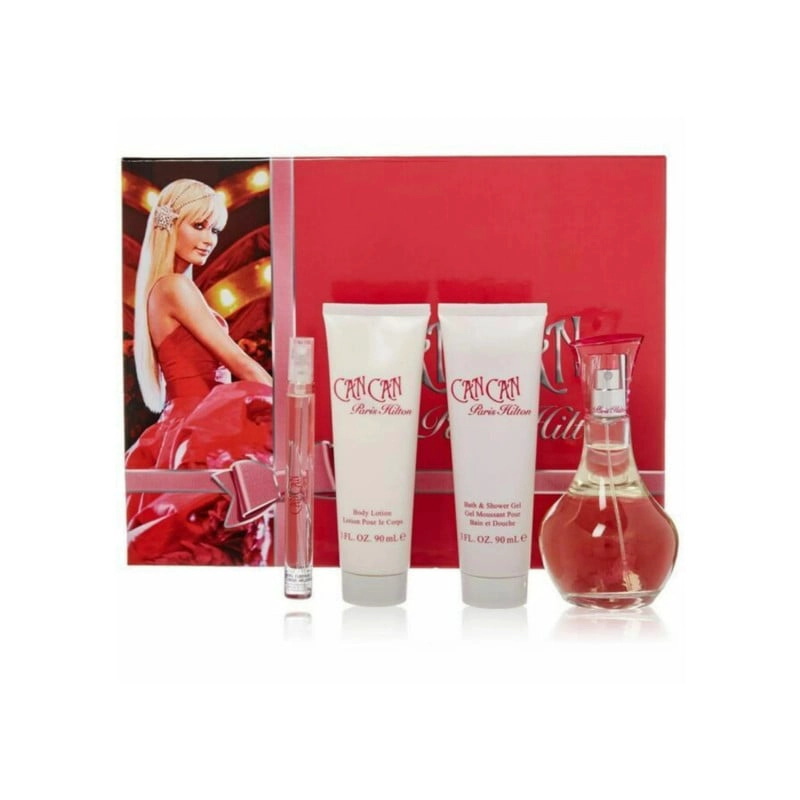 PERFUME PARIS HILTON CAN CAN SET 4 PIEZAS EDP 100ML+10ML+SG 90ML+SG 90ML - 4