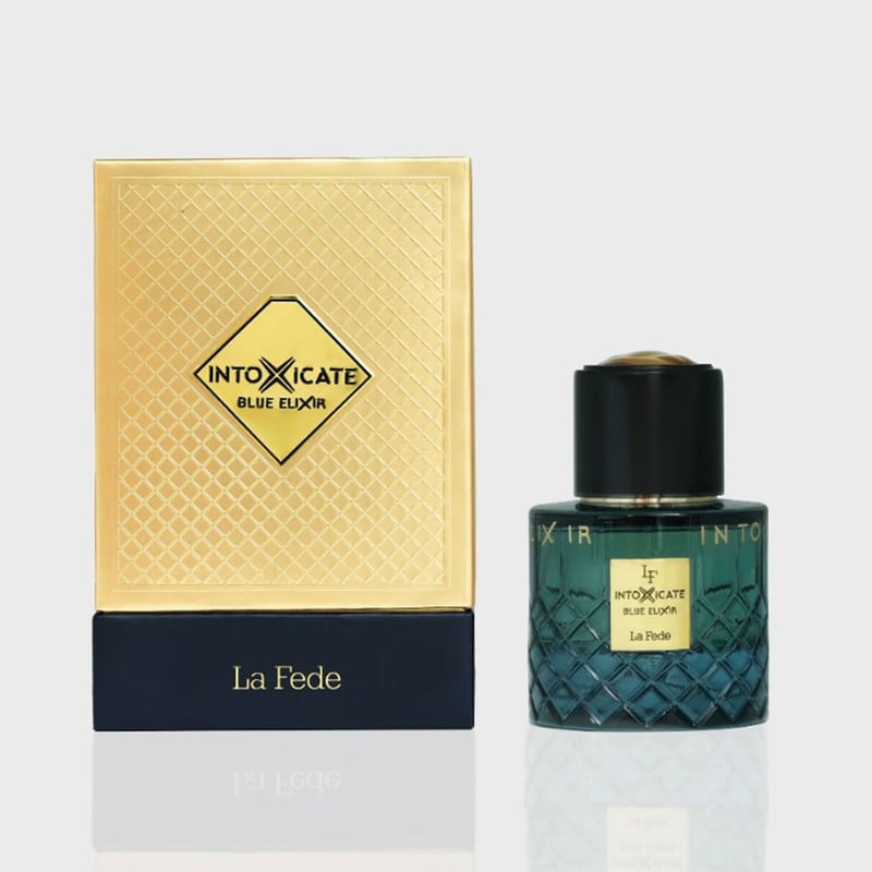 PERFUME HOMBRE KHADLAJ LA FEDE INTOXICATE BLUE ELIXIR EDP 100ML - ELIXIR AZUL - 1