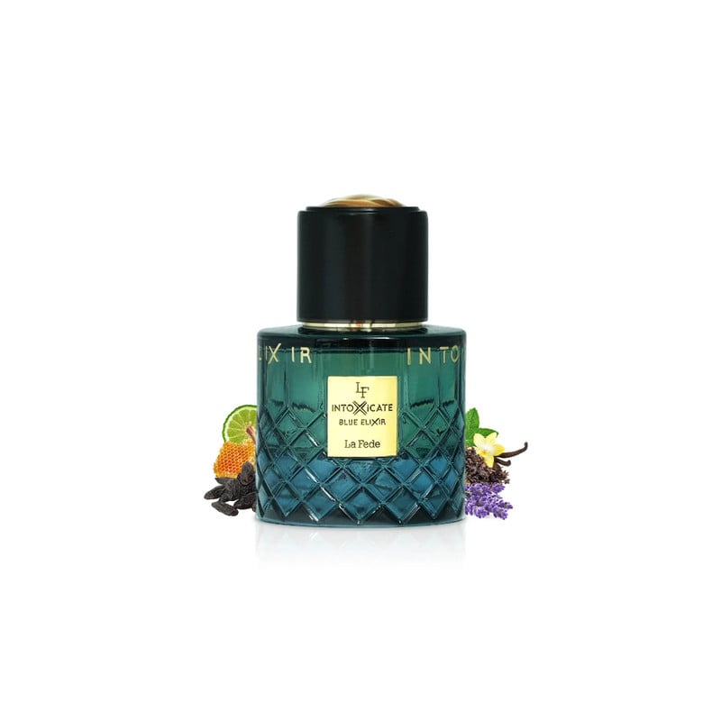 PERFUME HOMBRE KHADLAJ LA FEDE INTOXICATE BLUE ELIXIR EDP 100ML - ELIXIR AZUL - 2