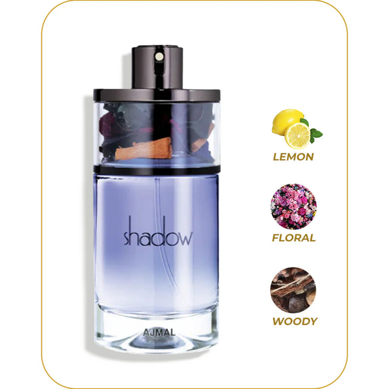 PERFUME HOMBRE AJMAL SHADOW HIM EDP 75ML - SOMBRA Y MISTERIO - 2
