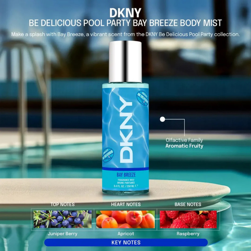 BODY MIST MUJER DONNA KARAN BE DELICIOUS POOL PARTY BAY BREEZE 250ML - FRESCURA TROPICAL - 2