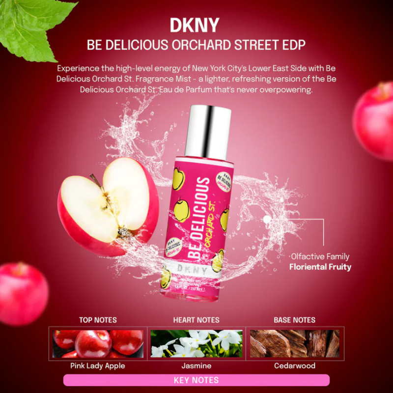 BODY MIST MUJER DONNA KARAN DKNY BE DELICIOUS ORCHARD ST 250ML - FRUTAS VIBRANTES - 2