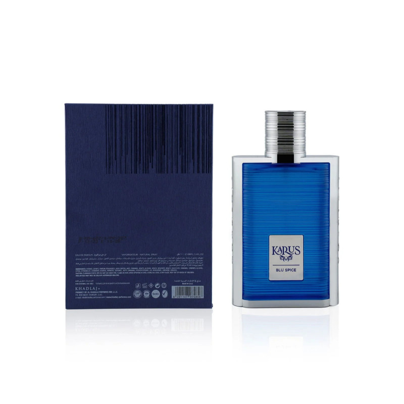 PERFUME HOMBRE KHADLAJ KARUS BLU SPICE EDP 100ML - ESPECIAS Y FRESCURA - 4