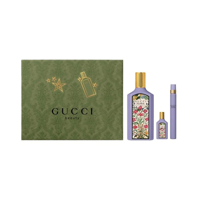 PERFUME GUCCI FLORA GORGEOUS MAGNOLIA SET 3 PIEZAS 100ML+10ML+5ML - 1
