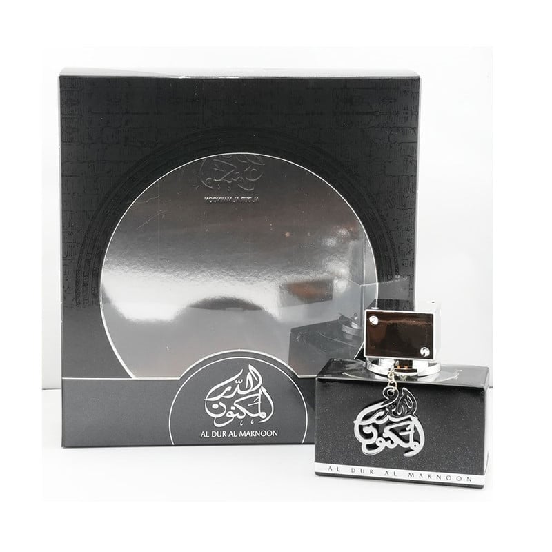 SET LATTAFA HOMBRE AL DUR AL MAKNOON SILVER EDP 100 ML+DEO SPRAY 200 ML - LUJO Y SOFISTICACION - 1