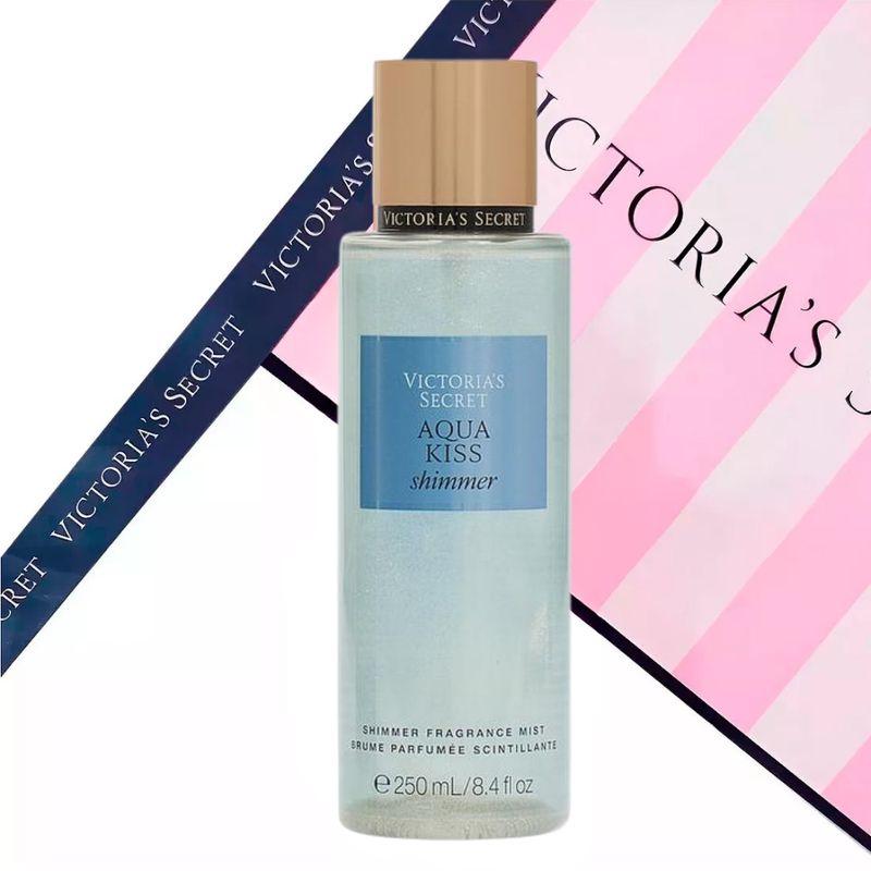 VICTORIA SECRETS  AQUA KISS SHIMMER BODY SPLASH 250ML  NUEVO FORMATO - 2