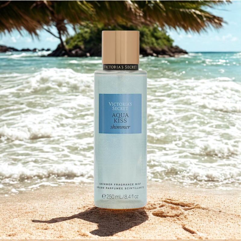 VICTORIA SECRETS  AQUA KISS SHIMMER BODY SPLASH 250ML  NUEVO FORMATO - 3