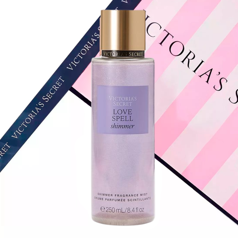 VICTORIA SECRETS LOVE SPELL SHIMMER BODY SPLASH 250ML MUJER NUEVO FORMATO - 2