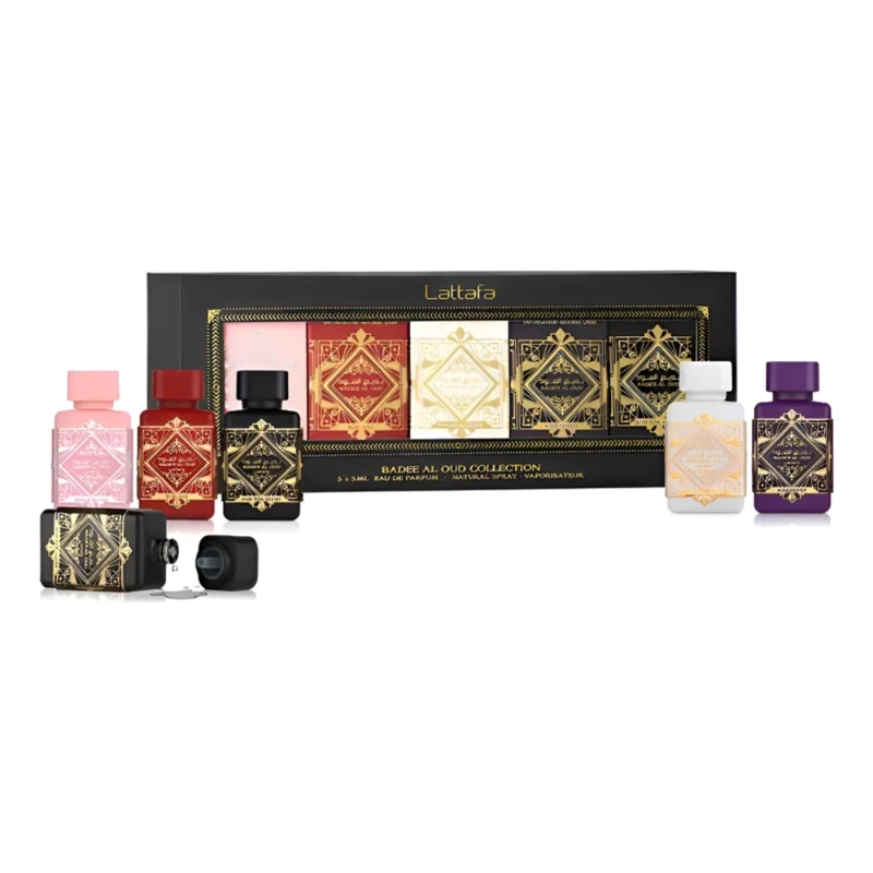 BADEE AL OUD SUBLIME + NOBLE BLUSH + AMETHYST + OUD FOR GLORY EDP 5 ML SET 5 PCS MINI - 1